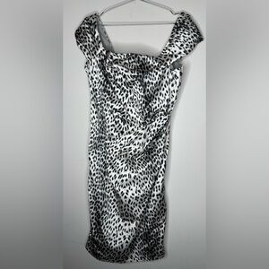 Tadashi Shoji Women’s Dress Animal Print Cocktail Party Size 14 Fully Lined